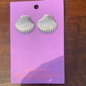 Big Metal London 1” Stainless Steel Shell Earrings